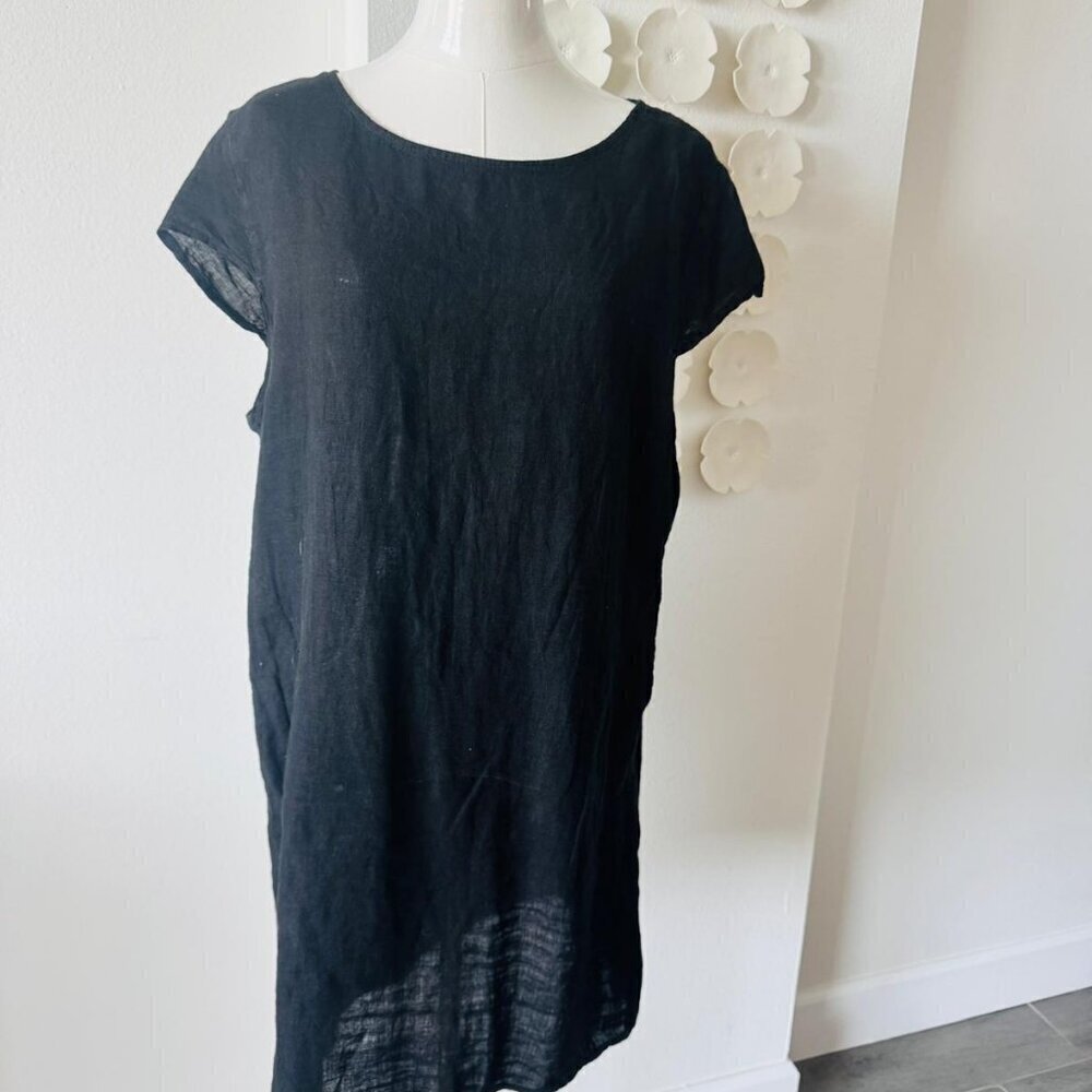 Black Linen Dress from Greece - Picture 3 of 5